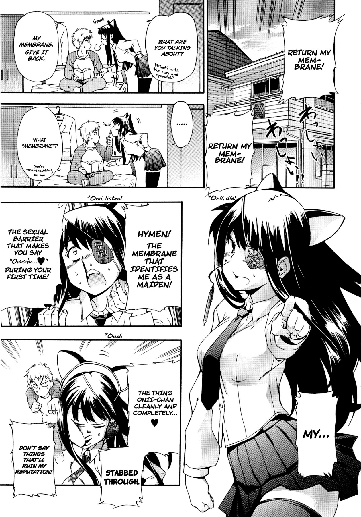 Hentai Manga Comic-My Fucked-in-the-Head Younger Sister Comes in, Wearing Cat Ears and an Eyepatch-Read-3